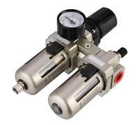 Jiawu AC3010-03 Régulateur de Pression d'air comprimé en Alliage d'aluminium, Filtre à Eau pour Piège à humidité, Régulateur de Filtre de Compresseur 'air 3/8" avec Soupape de Surpression pour