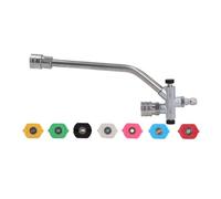 Jiawu Accessoire pour à Mousse à Double connecteur, Accessoire pour Nettoyeur Haute Pression à Double Embout pour Foam avec 7 Buses de pulvérisation, raccord Rapide