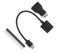 Jiawu Adaptateur 3 en 1 Mini HD vers Micro USB vers USB Femelle Cordon d'alimentation Kit d'extension GPIO 40 Broches pour, W, Pin Kit, Matériau ABS