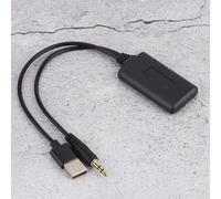 Jiawu Adaptateur Bluetooth 5.0 pour Voiture, Récepteur Audio sans Fil, pour | Câble audio Bluetooth sans fil pour voiture, récepteur de musique stéréo avec connecteur AUX 3,5 mm, appels mains libres et