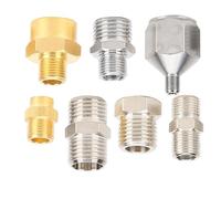 Jiawu Adaptateur d'aérographe, Kit Professionnel de 7 Pièces avec Remplacement de Filetage Lisse pour une Installation Facile, Adaptateur de Compresseur d'air, Connecteur BSP avec Raccords en Laiton