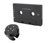 Jiawu Adaptateur de Cassette avancé 5.4 Récepteur sans Fil Appel Mains Libres pour Lecteur de Bande de Voiture Tablette MP3, ABS Noir 3,9x2,5x0,4 Pouces