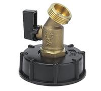 Jiawu Adaptateur de Réservoir IBC, Soupape de sécurité de Secours, étanchéité sans Fuite, Poignée Papillon, Fonctionnement, Adaptateur de Vidange de Réservoir en Laiton Résistant aux Acides et aux