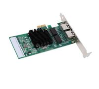 Jiawu Adaptateur Réseau PCI Express avec Deux Ports RJ45 Haute Performance pour Usage Domestique et au Bureau 10Mbps 100Mbps 1000Mbps
