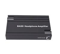 Jiawu Amplificateur de Casque, Portable Rechargeable avec 2 Commutateurs de Gain, Support d'amplification des Basses 16-300 Ohm, Amplificateur 3,5 Mm avec Construction en Alliage d'aluminium, pour