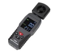 Jiawu Anémomètre Portable à Main, Mesureur de Vitesse du Vent, écran LCD | Jauge de vitesse du vent avec maintien des données, moyenne maximale et minimale, alarme, arrêt automatique