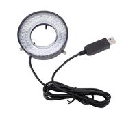 Jiawu Anneau Lumineux LED pour Microscope, luminosité Réglable de 72 LED, Source de Lumière Auxiliaire Circulaire Alimentée par USB pour Microscopes Stéréo