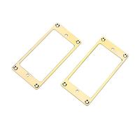 Jiawu Anneaux de Montage de Micro Humbucker, Cadre de Micro de Guitare électrique de Construction Robuste en Métal Non Déformable, Anneau de Montage de avec Pièces de Rechange pour Guitares (GOLD)