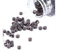 Jiawu Anneaux d'extension de Cheveux, Micro-anneaux de Cheveux Doublés de Silicone Souple, Perles de Invisibles avec Maintien serré pour l'application et le Coiffage des Extensions de (1000PCS)
