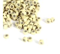 Jiawu Anneaux d'extension de Cheveux, Micro-anneaux de Cheveux Doublés de Silicone Souple, Perles de Invisibles avec Maintien serré pour l'application et le Coiffage des Extensions de (500PCS)