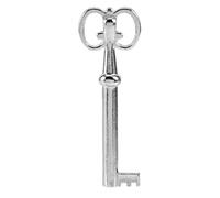 Jiawu Antique Gate Door Lock, 2.1 X 1.0 X 0.4 in, Key Switch Left Right | Loquet d\'armoire rétro, corps en métal Compact, feuille décorative, pour tiroir, armoire, Action lisse et sans défaut