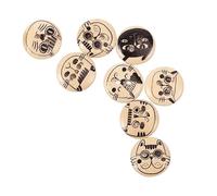 Jiawu Assortiment de Boutons en Bois, 500 Pièces, Boutons Décoratifs Ronds Imprimés de Chat sans Bavure pour l'artisanat, 2 Trous, en Bois de Poirier de 15 Mm pour la Couture, le Tricot, les (#2)