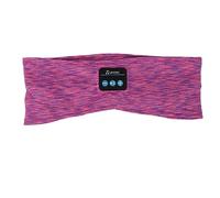 Jiawu Bandeau de Sommeil sans Fil, Bluetooth, Batterie 180mAh, Tissu | Écouteurs de sommeil doux, masque pour les yeux bloquant la lumière, réglable, course à pied, yoga, violet, câble USB