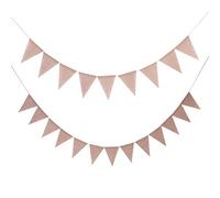 Jiawu Banderole de Fanions en Lin Vierge de qualité Supérieure - Ajustement Facile du Drapeau - Guirlande de Drapeau avec 48 Drapeaux pour Fête de Mariage, Célébration de Vacances, Décoration de