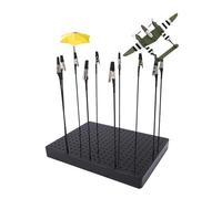 Jiawu Base Plus Grande 14 X 19 Trous, Support de Base pour Support de Peinture et 20 Pinces Pliables, Outils de Modélisation pour Aérographe, Pièces de Modèle DIY