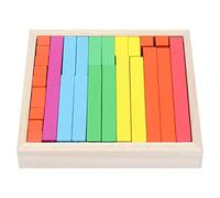 Jiawu Bâtons de Comptage en Bois, Assemblage d'animaux Colorés et Développement du Sens des Nombres, Kit Individuel de Tiges Cuisenaire, Manipulateurs Mathématiques avec 58 Blocs, Boîte de