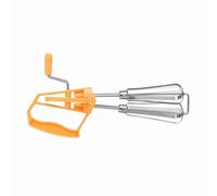 Jiawu Batteur à œufs, Construction en Acier Inoxydable Antirouille, Fouet à Main de Couleur Orange avec Deux Designs Ronds pour Battre les œufs, la Sauce de Cuisson (ORANGE)