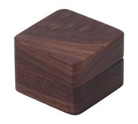 Jiawu Boîte à Bagues en Bois, Bouton Magnétique en Noyer Noir, Boîte à Bagues de Fiançailles Compacte et Portable, à de Mariage avec un Savoir-faire raffiné pour les Propositions, les Fiançailles, les
