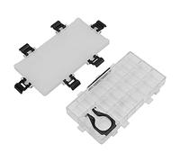 Jiawu Boîte de Palette d'Aquarelle 24 Puits, Boîte de Peinture Scellée avec 6 Fermoirs de Verrouillage, Conception Anti-Fuite d'humidité, de Rangement de Peinture en Plastique Portable pour