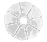 Jiawu Boîte de Rangement pour Bijoux, 8 Compartiments, Plastique | Conteneur de perles avec couvercles séparés, vue sur fenêtre transparente, organisateur de bureau Compact, pour accessoires