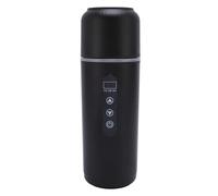 Jiawu Bouilloire de Voyage, Tasse Chauffante de Voiture Portable de 500 Ml, Chaleur Durable, Bouilloire Compacte pour les Amateurs de Plein Air, Matériau en Acier Inoxydable Facile à Nettoyer (BLACK)