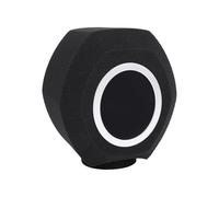 Jiawu Boule D'isolation de Filtre Anti-pop pour Microphone, Filtre Anti-pop Professionnel pour Microphones Dynamiques à Condensateur, Mousse Insonorisante Réduisant le Bruit (Filet noir)