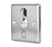 Jiawu Bouton de Sortie de Porte en Acier Inoxydable, Pousser pour | Bouton poussoir d\'accès aux portes avec montage encastré, compatible avec les serrures magnétiques, 12 V CC/24 V CC, argent