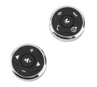 Jiawu Bouton de Volant Multifonction, Contrôleur Rechargeable USB pour Lecteur Multimédia Stéréo de Voiture, Distance à Distance de 5 M, Faible Puissance 1 W, Performances Stables