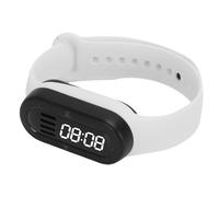 Jiawu Bracelet Intelligent, Haut-Parleur, Lecteur MP3 avec Affichage Numérique LED pour Sports de Plein Air, Course à Pied, Cyclisme, Randonnée, Yoga, Sommeil (White)