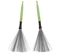 Jiawu Brosse à Tambour à Double Usage, 2 Pièces, Brosse à Percussion en Fil d'acier et de Caoutchouc pour d'érable, à Batterie de Jazz à Double Tête pour la Pratique du Groupe, Remplacement de