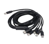 Jiawu Câble de Chargement USB C vers USB C 6 en 1, Durable, pour Tablettes, Chargement sécurisé, 6, Pieds de Long