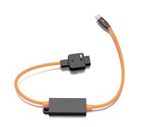 Jiawu Câble de Chargeur Bidirectionnel DT-PD 20" D-Tap vers USB C PD 65W, Câble d'alimentation tressé à 2 Voies pour Batterie à Montage en V, Appareils Photo sans Miroir