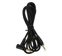 Jiawu Câble d'écouteur de Remplacement, Noyaux OFC, Prise à Angle Droit de 90 Degrés, Câble d'écouteur de Mise à Niveau tressé en Nylon, 'écouteur à Prise à Angle Droit avec Microphone et unité de