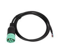Jiawu Câble J1939 9 Broches Femelle vers Ouvert, Connecteur Vert de Type 2, Prise Ouverte de 1 M, Matériau ABS, Câble Adaptateur de Diagnostic avec Transmission de Données Ininterrompue pour
