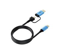 Jiawu Câble Polyvalent TYPE-C vers TYPE-C et HD2.0 1,8 M pour Charger des Appareils, Transmission de Signal Vidéo Haute Définition