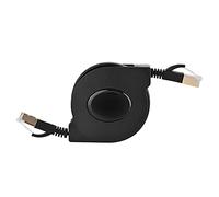 Jiawu Câble Réseau CAT7 RJ45, Câble Ethernet Plat blindé 10 Gbit/s 600 MHz, Cordon LAN Rétractable avec Connecteurs Plaqués or pour Ordinateur Portable, Routeur, Modem Commutateur