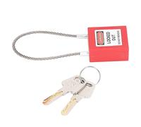 Jiawu Cadenas de Consignation avec Câble en Acier Inoxydable et 2 Clés,