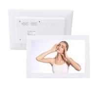 Jiawu Cadre Photo Numérique 13,3 Pouces, Cadre Photo Numérique WiFi 1280 X 800, 32 Go, écran Tactile, Rotation Automatique, Partage instantané de Photos/vidéos Via L'application (Prise UE)