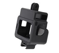 Jiawu Cage Vlog pour Hero 7 6 5 Noir, Boîtier de Caméra d'action en Plastique ABS avec Support pour Griffe Froide et Emplacement pour Adaptateur de Micro 3,5 Mm, Cadre de Cage Léger pour Microphone