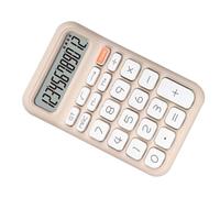 Jiawu Calculatrice de Poche à thé au Lait Affichage à 12 Chiffres Conception à Grands Boutons Haute sensibilité Réponse Rapide des Touches ABS Robuste Résistant à l'usure pour Le Bureau, l'école,