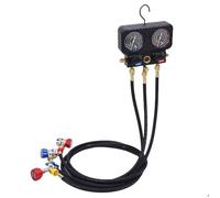 Jiawu Calibre de Distribution de Courant Automobile Haute Performance pour le Réfrigérant R410A R32 R134A R22, Matériau en Laiton Robuste, Pression et Niveau Rouge