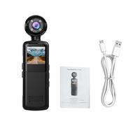 Jiawu Caméra d'action Portable Full HD 1080p pour Le vélo et Le vlogging, idéale pour Les Sports avec Wi-FI, Grand Angle de 140°, Objectif Rotatif à 180° et éclairage LED.