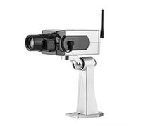 Jiawu Caméra Factice de Surveillance avec Détection de Mouvement, Fausse | Caméra de surveillance factice sans fil, panoramique motorisée, utilisation intérieure et extérieure, alimentée par