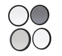 Jiawu Camerafilter Set Premium 4 Pack UV CPL ND8 Black Mist 1/4 pour DSLR Objectif Photography -Sil (58)