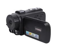 Jiawu Caméscope Vidéo 1080P, Enregistreur de Caméra Numérique Full HD 24MP avec écran Rotatif de 3,0 Pouces, Rotation à 270 Degrés, Zoom Numérique 18X pour Vlogging en Extérieur (Black)