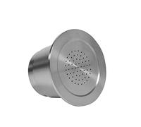 Jiawu Capsule de café, Capsule de café Rechargeable Lavable et Réutilisable capacité de 4 à 5 G en Acier Inoxydable de qualité Alimentaire, Dosette de Réutilisable avec Cuillère en Plastique pour