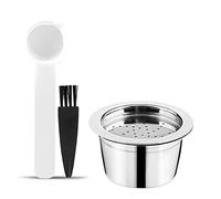 Jiawu Capsules de café Rechargeables en Acier Inoxydable pour Machines K-FEE, Capsules de café Réutilisables avec Cuillère et Brosse, Compatibles avec Cafissimo, Filtre Précis pour un Meilleur Goût,