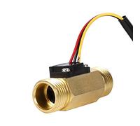 Jiawu Capteur de Débit d'eau à Effet Hall en Cuivre G1/2" 1-30 L/Min, Débitmètre de Liquide avec Signal d'impulsion pour Chauffe-Eau, Distributeur, Purificateur, Distributeur Automatique