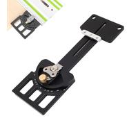 Jiawu Carré de Scie à Piste D'Angle Réglable, carré de Rail de Guide avec -60° à 60° Arrêt D'Angle, Rapporteur, Guide carré de Rail à Angle Droit à 90 Degrés, Compatible avec Triton