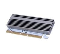Jiawu Carte Adaptateur SSD vers PCIe avec Lumières Multicolores et Dissipateur Thermique, Installation Rapide, Prise en Charge des Emplacements PCIe X16/X8/X4, pour Utilisateurs, Alliage D'aluminium